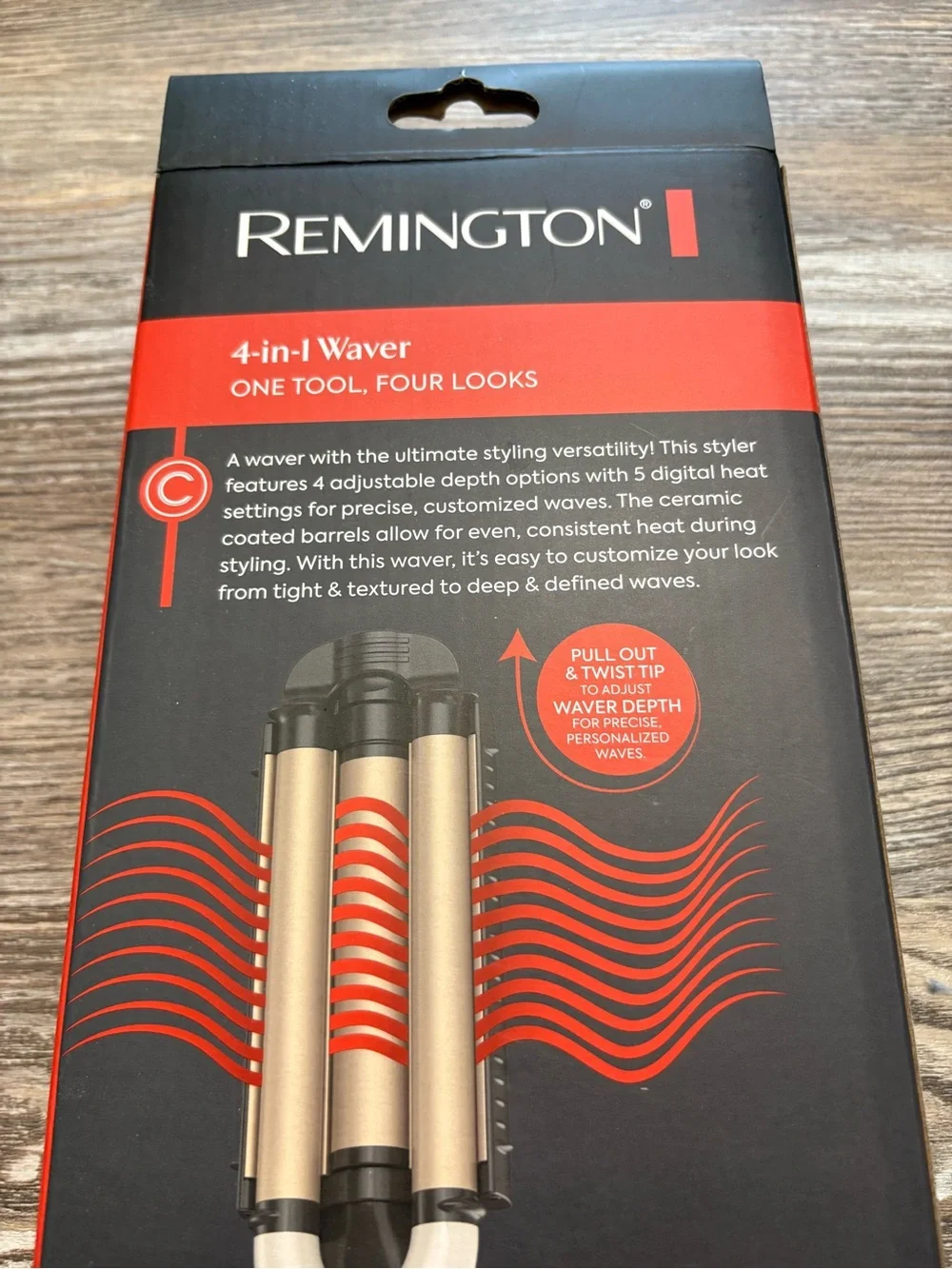 Remington 4 In 1 Adjustable Waver Curling Iron NIB
